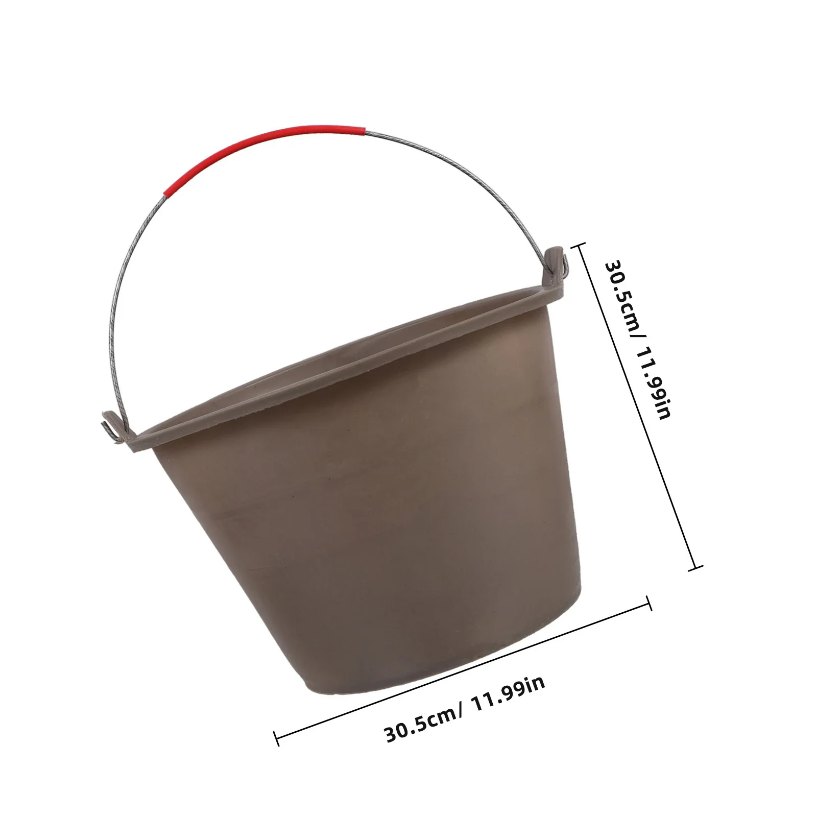 Thickened Plastic Bucket 20L Heavy Duty Cement Sand Concrete Carrier with Handle Portable Construction Site Utility Pail