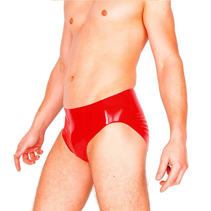

Sexy Latex Briefs Underpants Seamless Men Rubber Underwear Shorts Panties