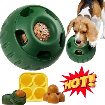 Trattare vassoio per cucciolo silicone trattare stampo per cani tratta - giocattoli interattivi di lunga durata riutilizzabili per cani per la noia