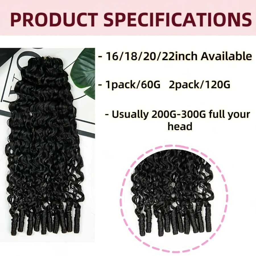 Burmese Deep Curly Pre Looped Feather Crochet Human Hair For Black Women Pre Separated Knotless Burmese Curly Hair For Braiding 6