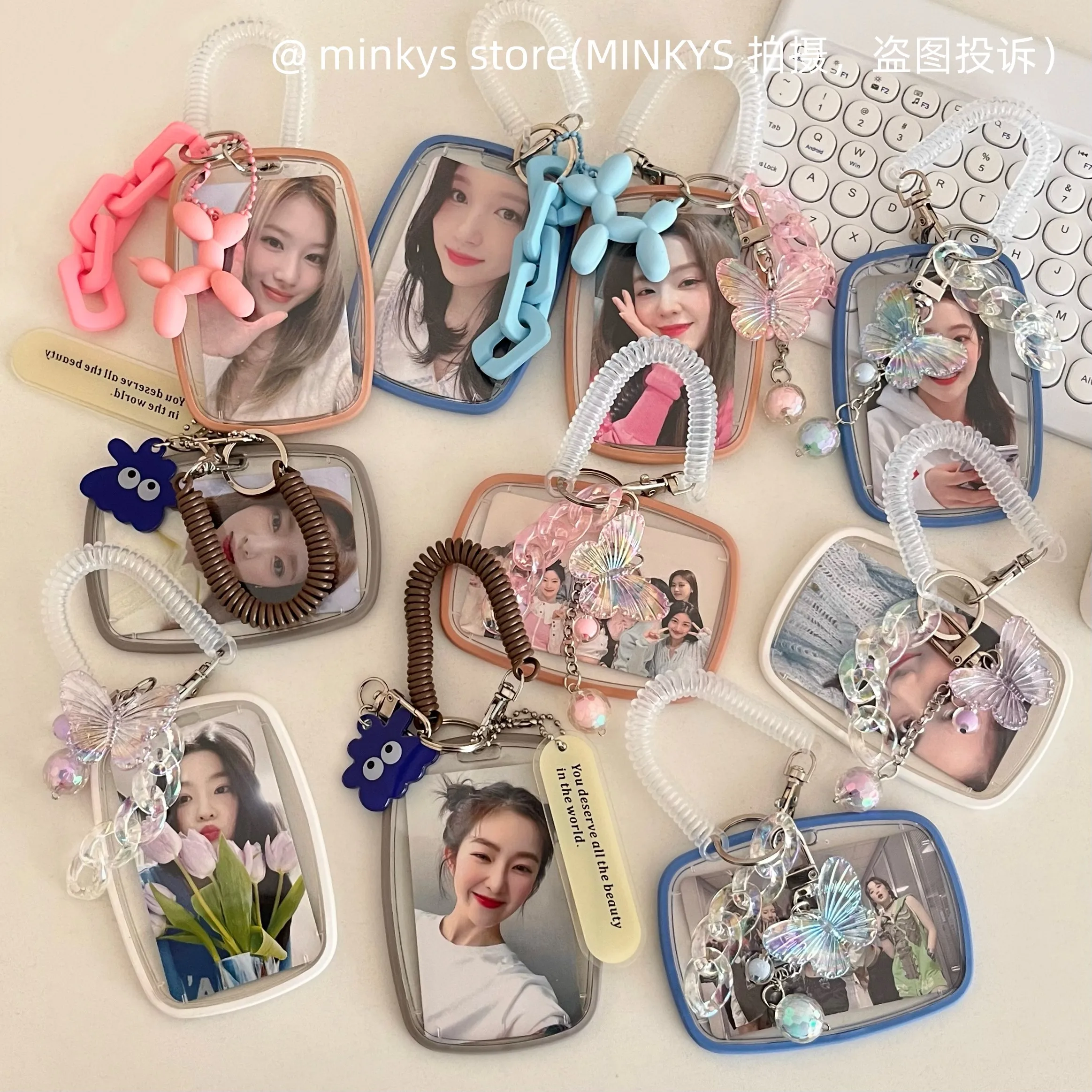 MINKYS Kawaii 3 inch Kpop Photocard Holder Idol Photo Card Display Holder  Small Card Protective Case Stationery