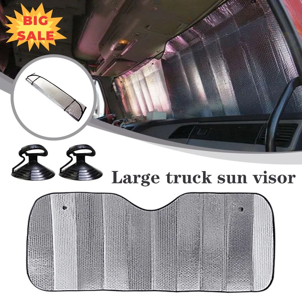 Double-sided Aluminum Foil Truck Front Window Sunshade Front Cover Truck Van Windshield Sun Protector Shade Block UV Visor K3H3