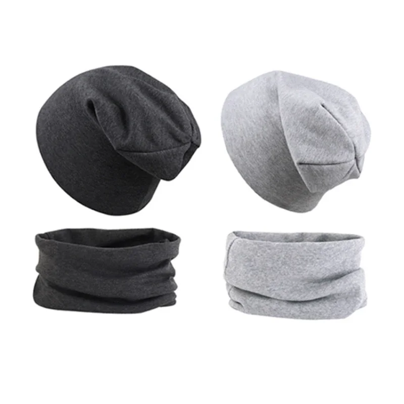 2pcs New Baby Hat Scarf Set Boys Girls Hip Hop Cap Autumn Winter Soft Elastic Beanie Hats Cotton Newborn Bonnet Warm Accessories 6