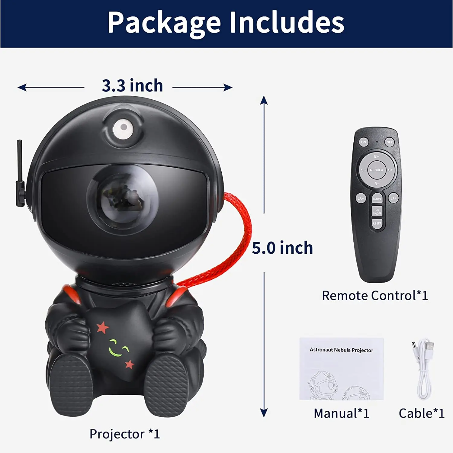 Galaxy Projector, Astronaut Light Projector, Star Projector, Kids Night Light, Projector Lights for Bedroom, Adult Playroom,