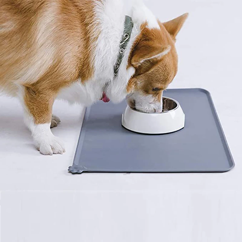 Waterproof Pet Mat for Dog Cat Silicone Non-Stick Pad Puppy Food Pad Bowl Drinking Mat Kittens Feeding Placemat Easy Washing