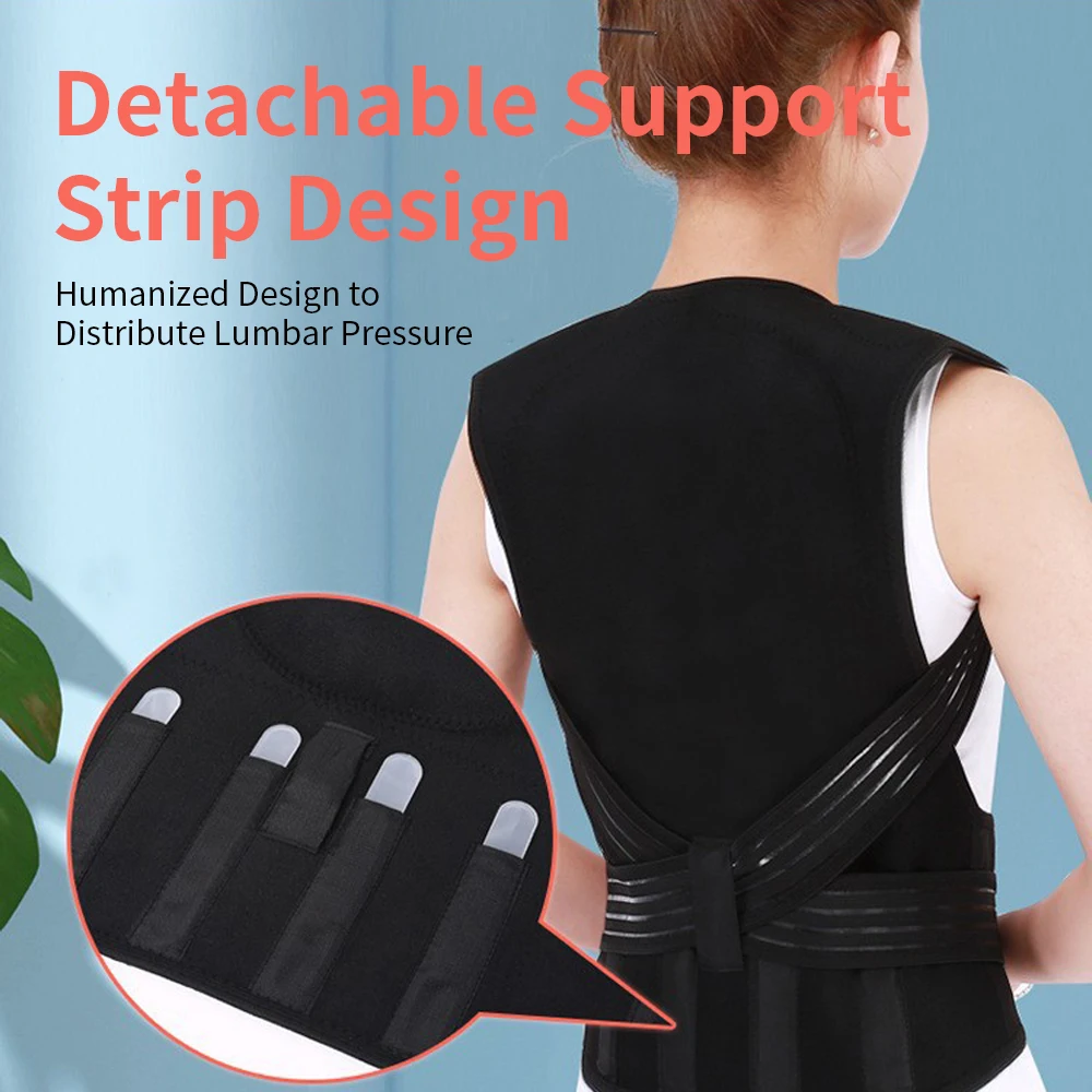 Back Support Belt Shoulder Lumbar Back Discomfort Relieve Tourmaline Magnets Warming Brace Belt Corrector De Postura De Espalda 5