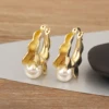 Nidin lumière luxe à la mode fleur/forme ronde perle boucles d'oreilles pour femmes femme 3 Styles choix Chic oreille bijoux cadeau d'anniversaire