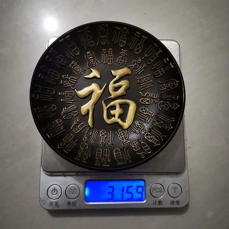 Bai Fu Bai Shou Pan 청동 도자기 컬렉션, 순 구리 점선 골드 플레이트 컬렉션, 가정 가구, 시장 장식