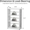 Mobile 3 Tier Bookshelf with Wheels and Adjustable Feet, Metal 3 Shelf Bookcase, Black Heavy Duty Book Shelf for Small Space 3