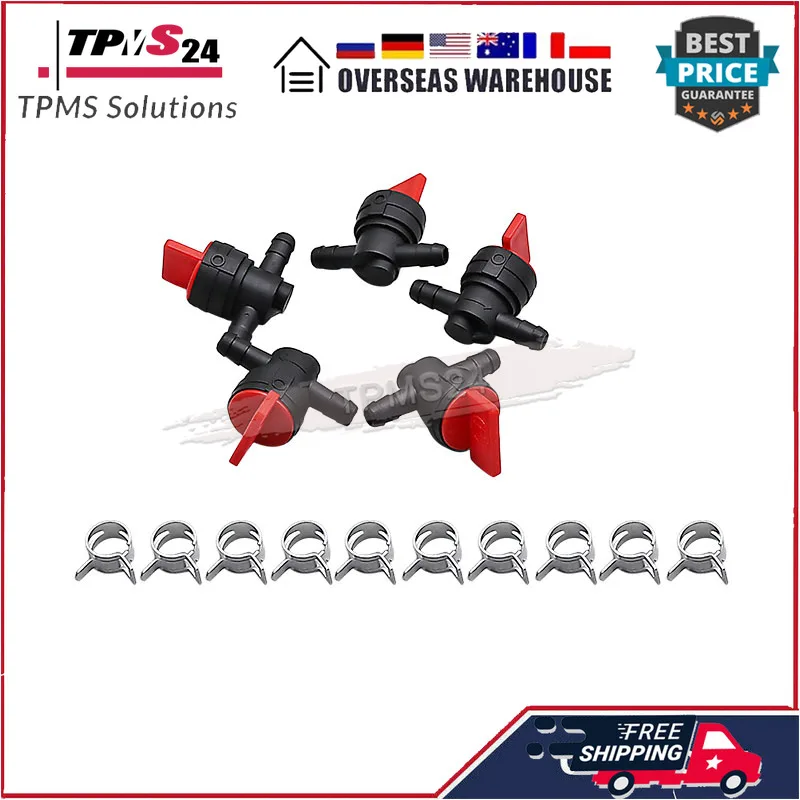494768 698183 120-212 5 Pc 1/4" Inline Fuel Shut Off Valve For Briggs & Stratton