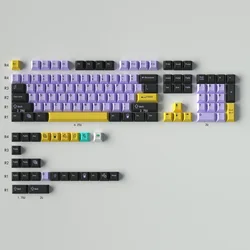 GMK Taro Large Set Theme Keycap PBT Cherry Profile DYE-SUB Keycaps For MX Switch Mechanical Gaming Keyboard Purple Yellow