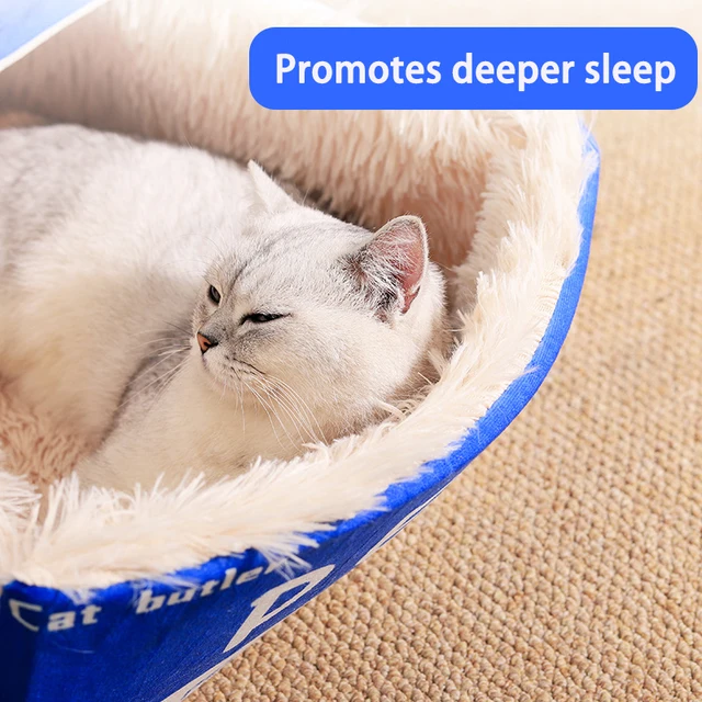 Japanese Style Fully Enclosed Biscuit Box Pet Cat Bed Rectangular Pull Out Snack Kitten Resembling Secure Cat House Cushion Cave 5