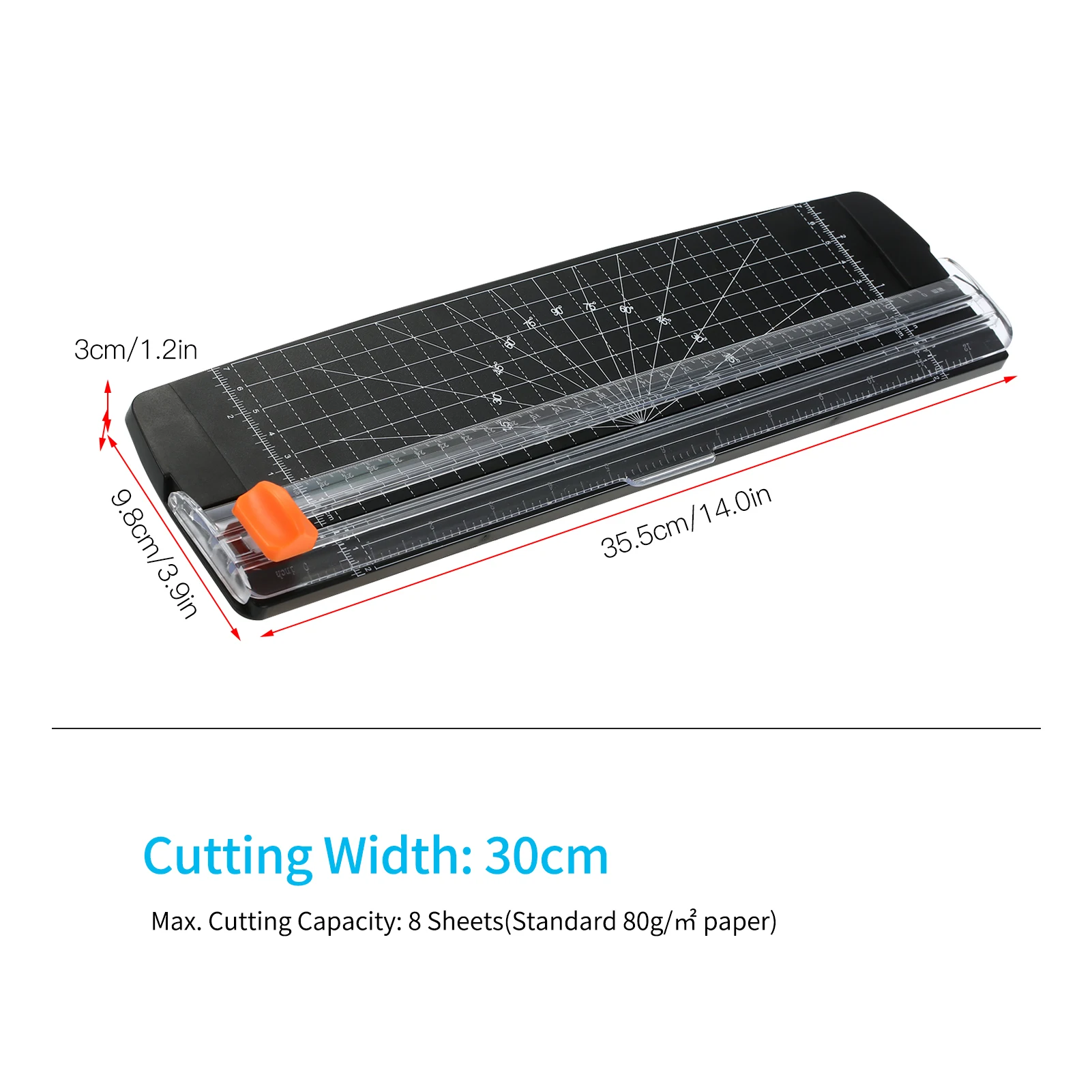 Portable Paper Trimmer A4 Size Paper Cutter Cutting Machine 12 Inch Cutting Width for Craft Photo Laminated