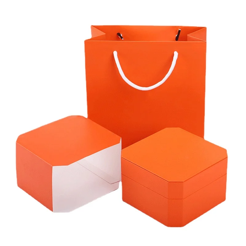 1Pcs Free Customization Logo High Grade PU Watch Cases Octagonal Box PU Leather Jewelry Storage Gift Packaging Boxes Wholesale