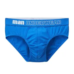 Men's Cotton Briefs - Comfortable and Breathable Underwear Collection - M (Blue)
