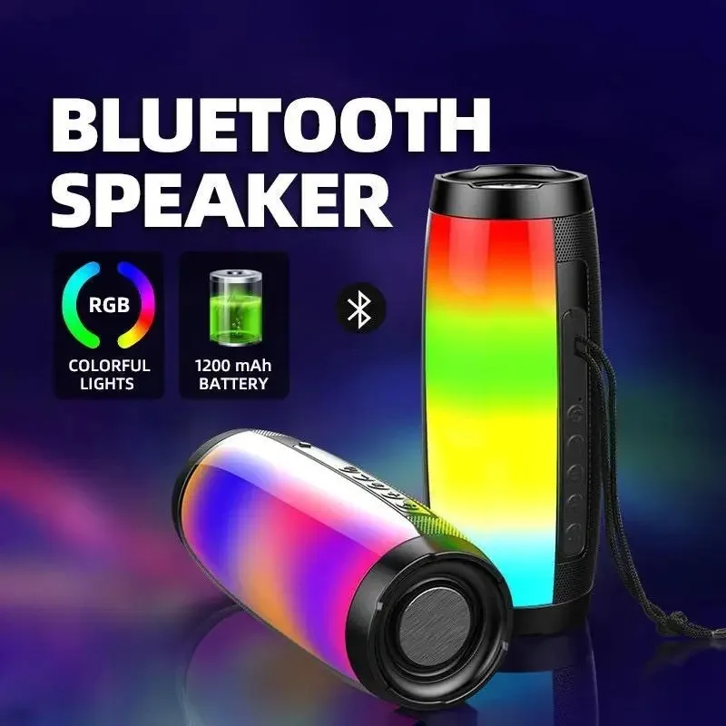 Portable Bluetooth Speaker with Colorful LED Light