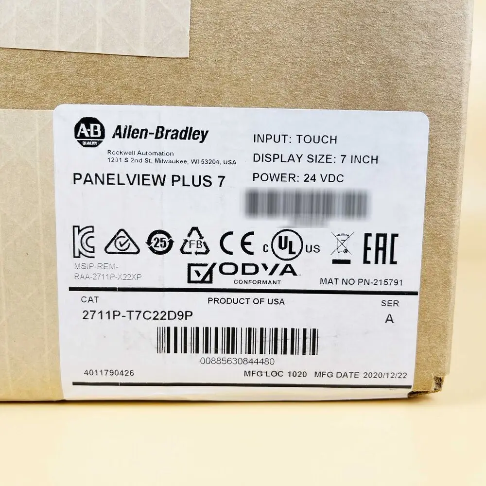 

2022 AB 2711P-T7C22D9P/A HMI PanelView Plus 7 Graphic Terminal 2711PT7C22D9P/A