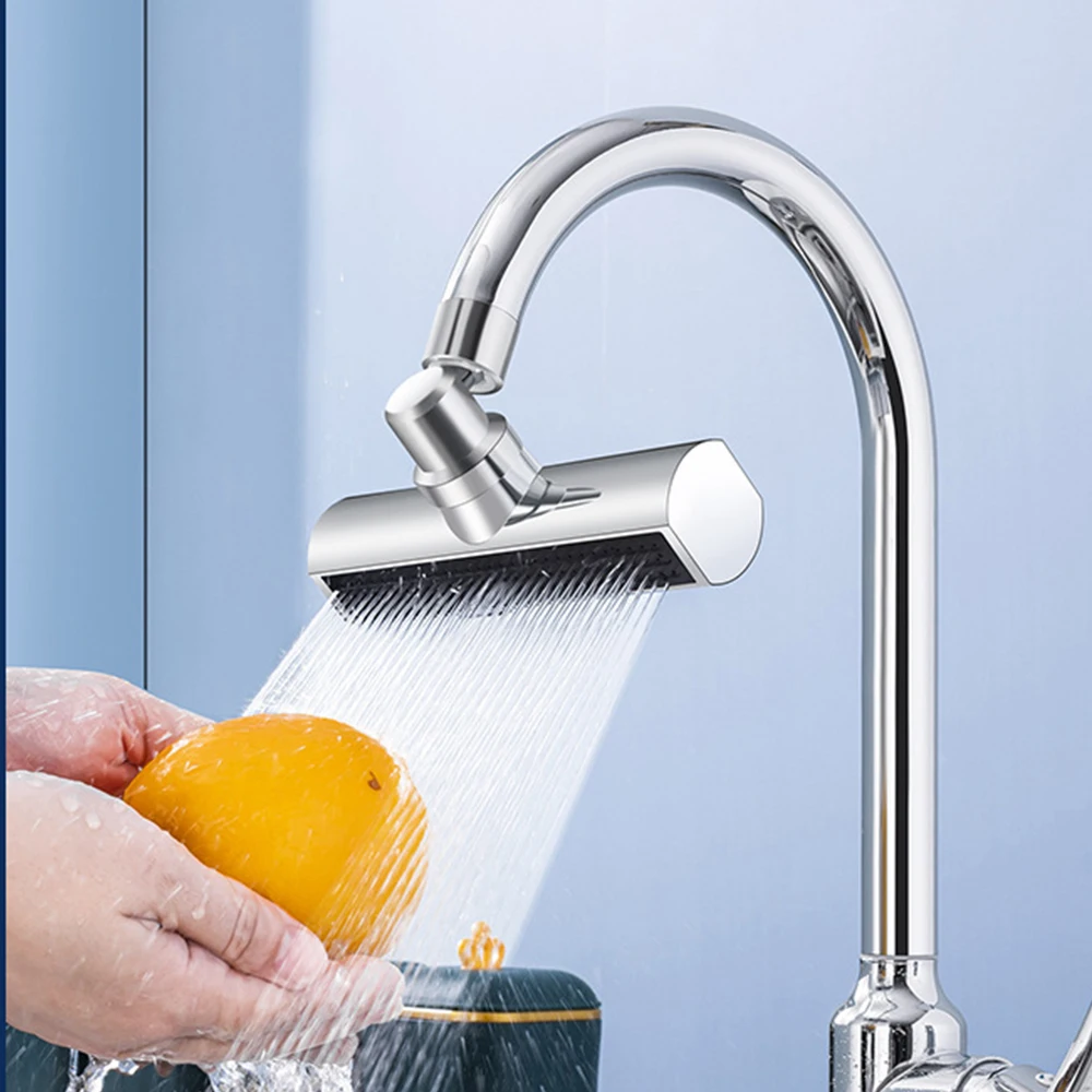 

Kitchen Faucet Waterfall Outlet Splash Proof Universal 360 Rotating Bubbler 3 Modes Multi-functional Water Tap Nozzle Extension