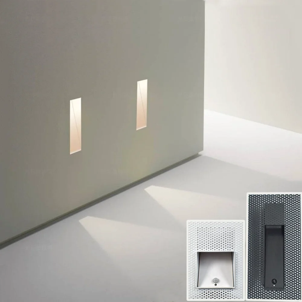 Sleek Wall Lamp with PIR Motion Sensor - Indoor Staircase & Corridor Footlight