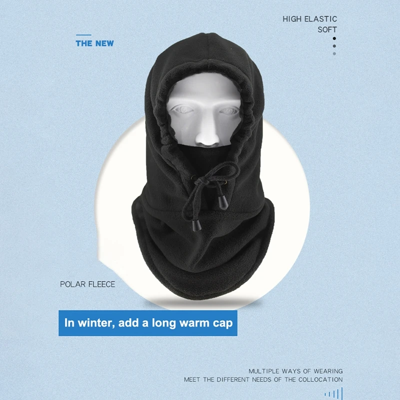 Winter Thermal Neck Warmer Fleece Balaclava Scarf