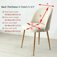 1/2/4/6 Pcs Duckbill Chair Cover Polar Fleece Armchair Covers Nordic Elastic Make Up Chair Slipcover For Kitchen Hotel Home 2