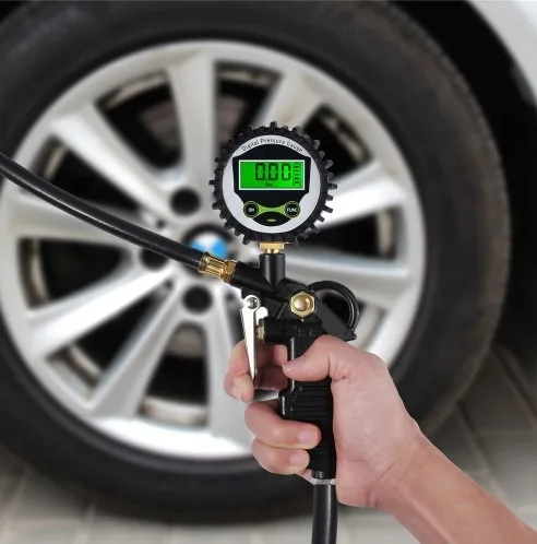 Gauge Backlight Vehicle Tester 200 PSI LCD Digital Display Tire Pressure Gauge Tire Inflator