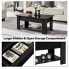 Modern 39in Lift Top Coffee Table with Hidden Compartment & Storage for Livingroom, Black 6