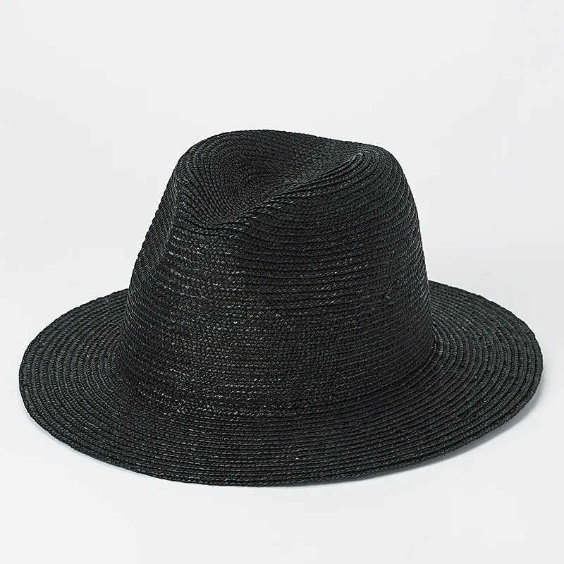 

X280 Meticulous Straw Jazz Cap Adult Outdoor Travel Hat Shopping Sun Shade Straw Hats Beach Hat Straw Panama Hat Jazz Cap