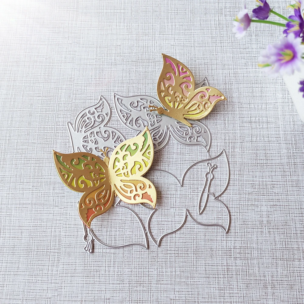 

New 2 butterflies cutting dies scrapbook decoration embossed photo album decoration card making DIY crafts