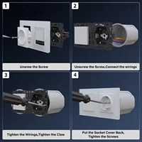 BSEED 1/2/3/4Gang Wifi Smart Switches Light/Curtain /Dimmer Click Buttons Type-c USB Sockets DIY Function Parts EU Glass Frames - Image 6