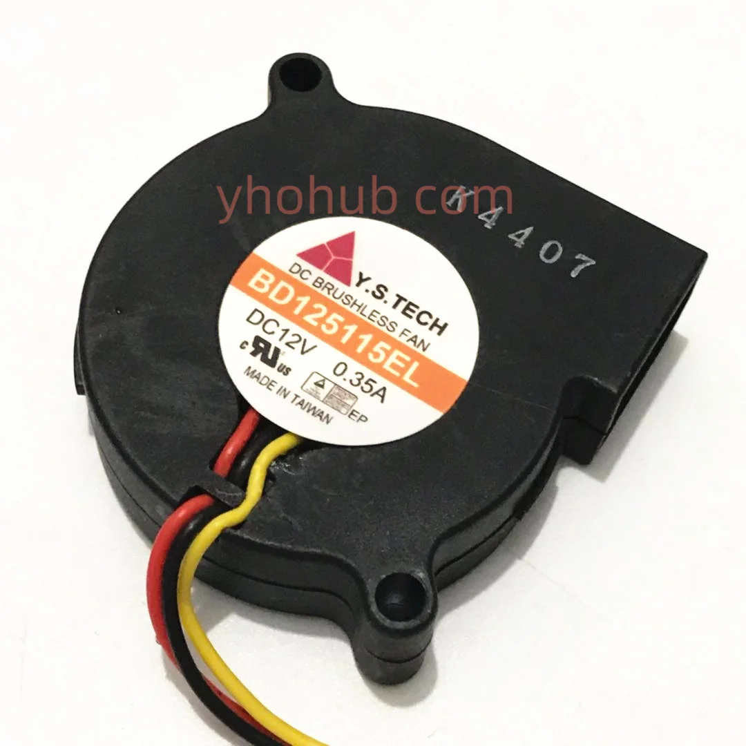 

Y.S TECH BD125115EL DC 12V 0.35A 50x50x15mm 3-Wire Server Cooling Fan