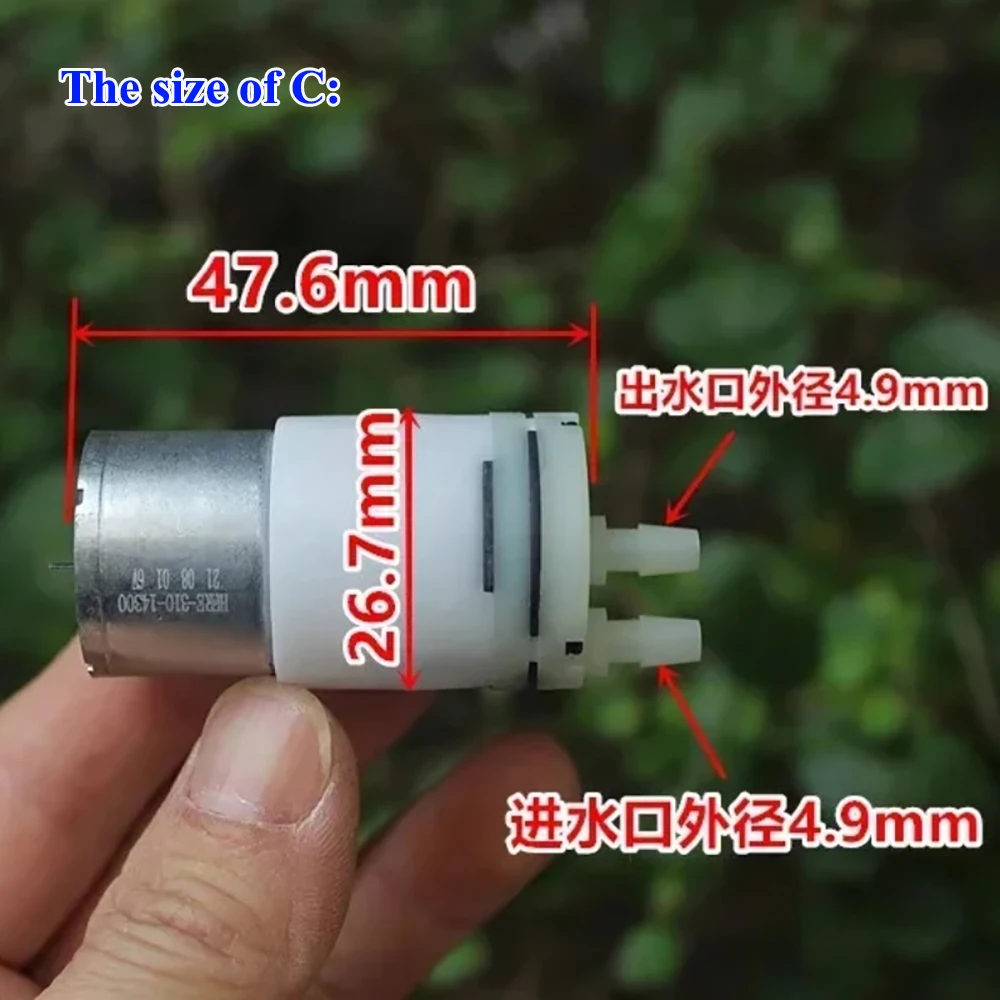 DC 3V 3.7V 5V 6V Micro 310 Motor Diaphragm Water Pump Self Priming Suction Pump for Pet water Dispenser Humidifier Liquid Transfer Pump