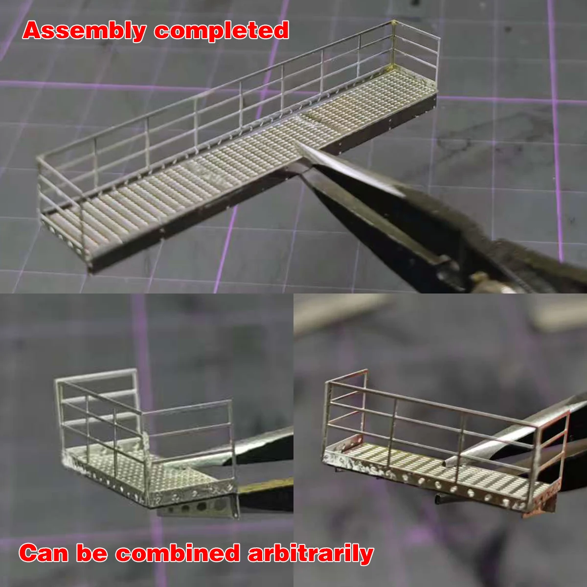 1/100 PE 로봇 메카 스케일 모델 키트 유지보수 플랫폼 공중 보행로 스캐폴드 관측 플랫폼 모래 테이블 디오라마 모델