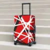 Van Halen Suitcase Cover EVH 5150 STRIPES Cruise Trip Protection Vacation Strectch Luggage Supplies 1
