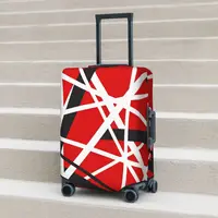 Van Halen Suitcase Cover EVH 5150 STRIPES Cruise Trip Protection Vacation Strectch Luggage Supplies 1