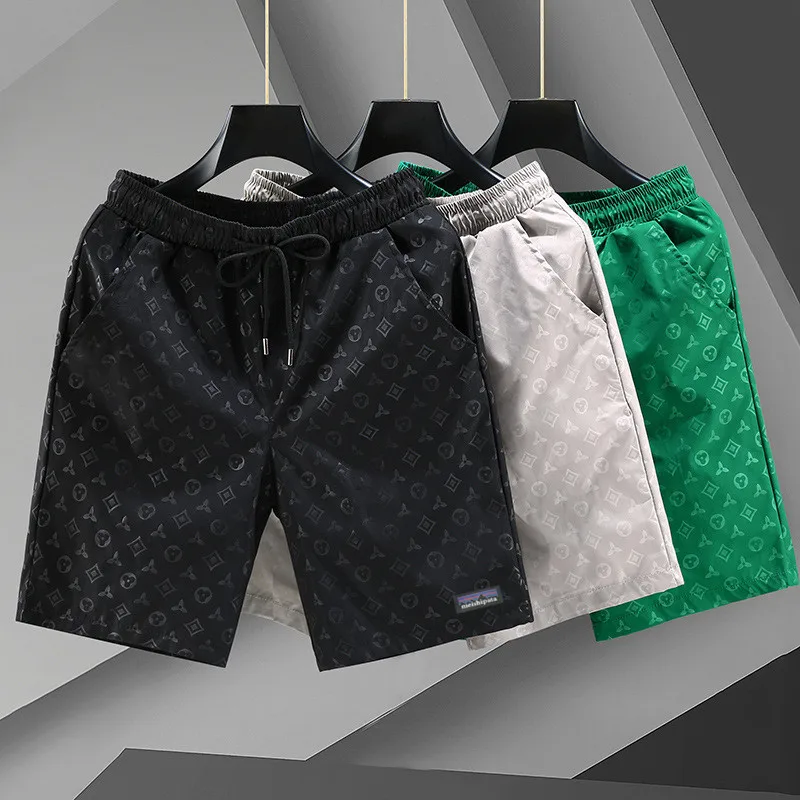 Men's New Summer Thin American High Street Fashion Ice Silk Shorts