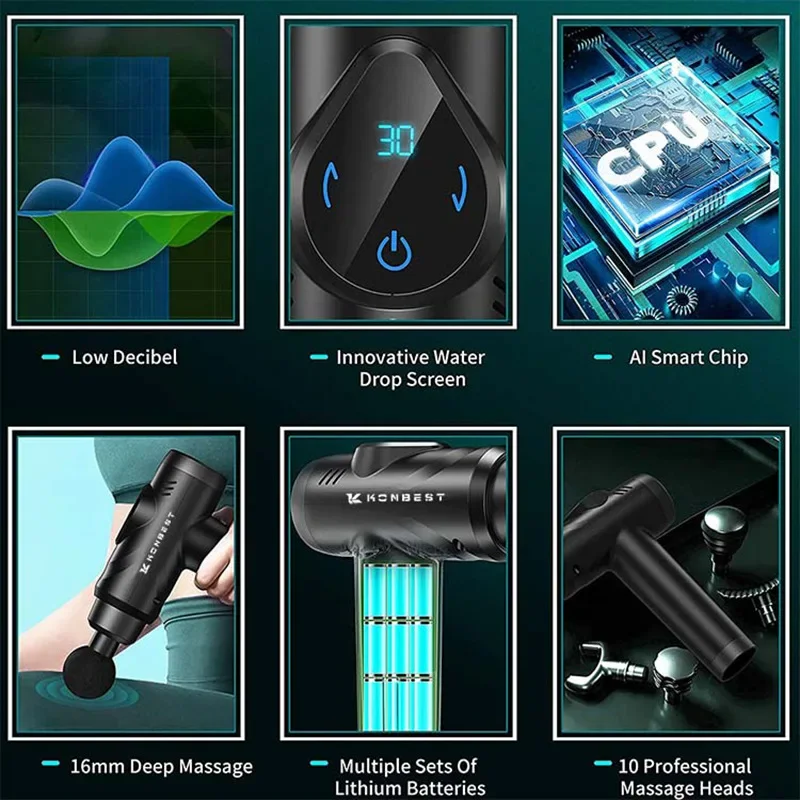 Intelligent electric massager, deep muscle relaxation massager, cervical massage fascia gun