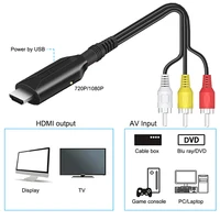 Composite AV/RCA CVBS to HDMI Cable Adapter (Male) 1080P Video Audio Converter Mini AV2HDMI Adapter Converter Box PAL/NTSC - Image 5