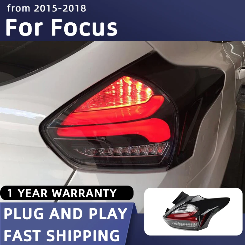 

Автостайлинг, задние фонари для Ford Focus светодиодный Tail 2015-2018, задний фонарь Focus DRL, Задний сигнал поворота, автомобильные аксессуары
