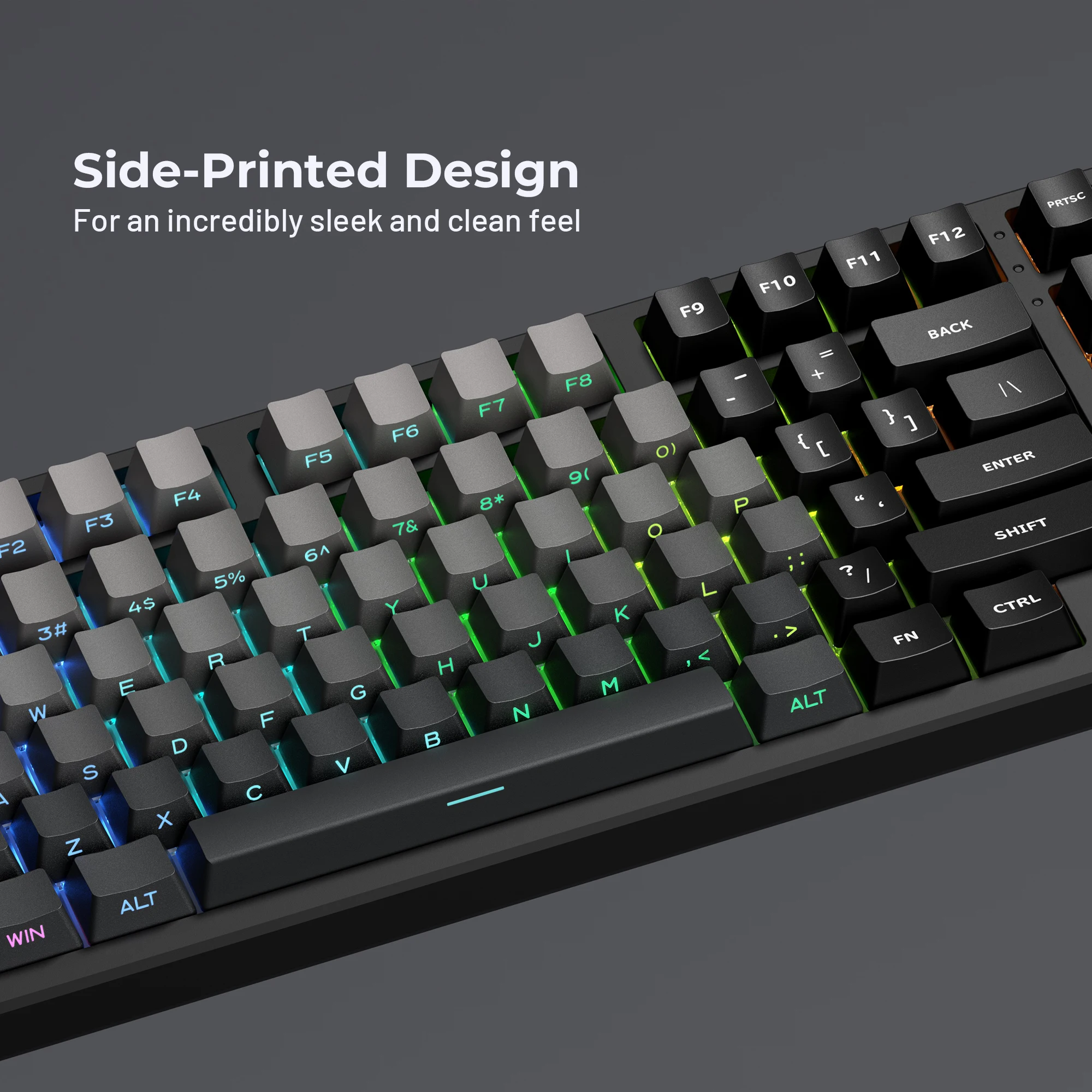 XVX 팬텀 그라디언트 키캡 PBT 상단/측면 인쇄 키캡 더블 샷 샤인 스루 커스텀 미니멀리스트 OEM 러시아어/한국어 키캡