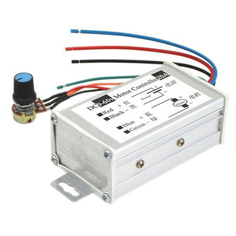 

10X Motor Speed Controller DC9V 12V 24V 48V 60V 20A PWM Motor Speed Controller Regulator Driver 0-1200W