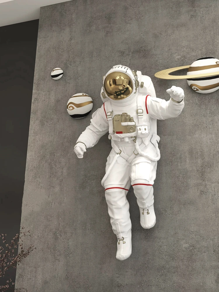 Nordic Astronaut Statues Wall Decor Living Room TV Background Wall Decoration Pendant Hotel Children's Room Bedroom Decorations 5