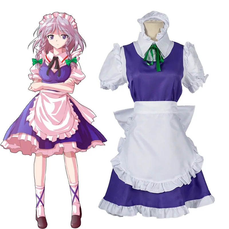 

Anime Game Cosplay Izayoi Sakuya Maid Costume