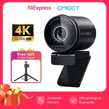 4K Webcam UHD Web Camera HDR Streaming Video Camera With Sony Sensor EMEET S800 USB Webcam With Dual Noise Cancelling Mics 1