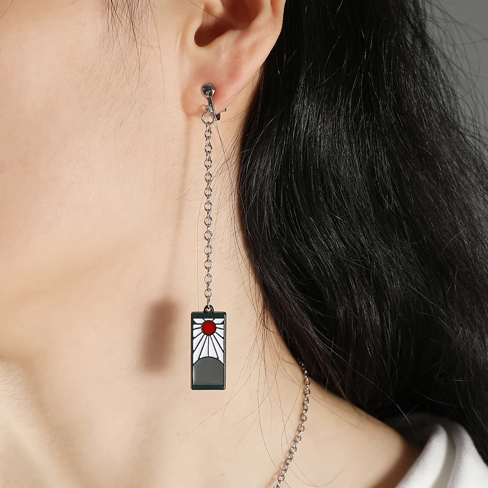 Anime Demon Slayer Kamado Tanjirou Same Style Ear Clip Fashion no