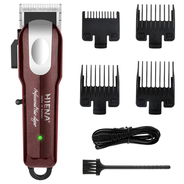 HIENA Professional Barber Hair Clippers Cordless Electric hair cutting hine Beard Trimmer Shaving Razor Powerful Clipper_voghion.com