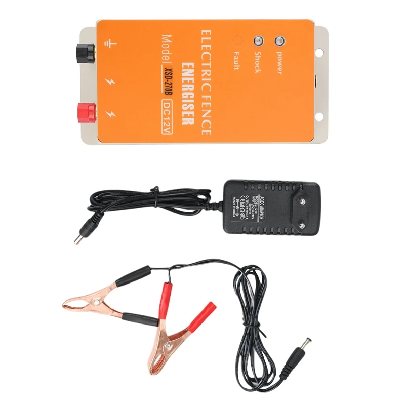 

10KM Electric Fence Solar Charger Controller High Voltage Horse Cattle Poultry Farm Animal Fence Tools