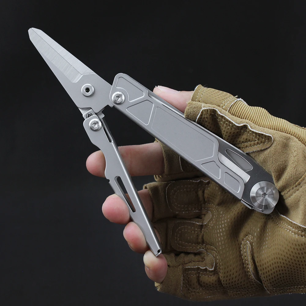 Multifunctional Pocket Folding Knife Scissors Screwdriver Stainless Steel Outdoor Camping Fishing Scissors Knives EDC Multi Tool 4