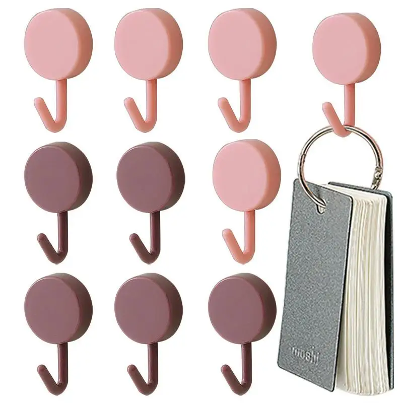 

Bath Hook For Towels 10PCS Waterproof Self Adhesive Key Hooks Small Hooks With 3Kg Bearing Load For Robes Hats Toys