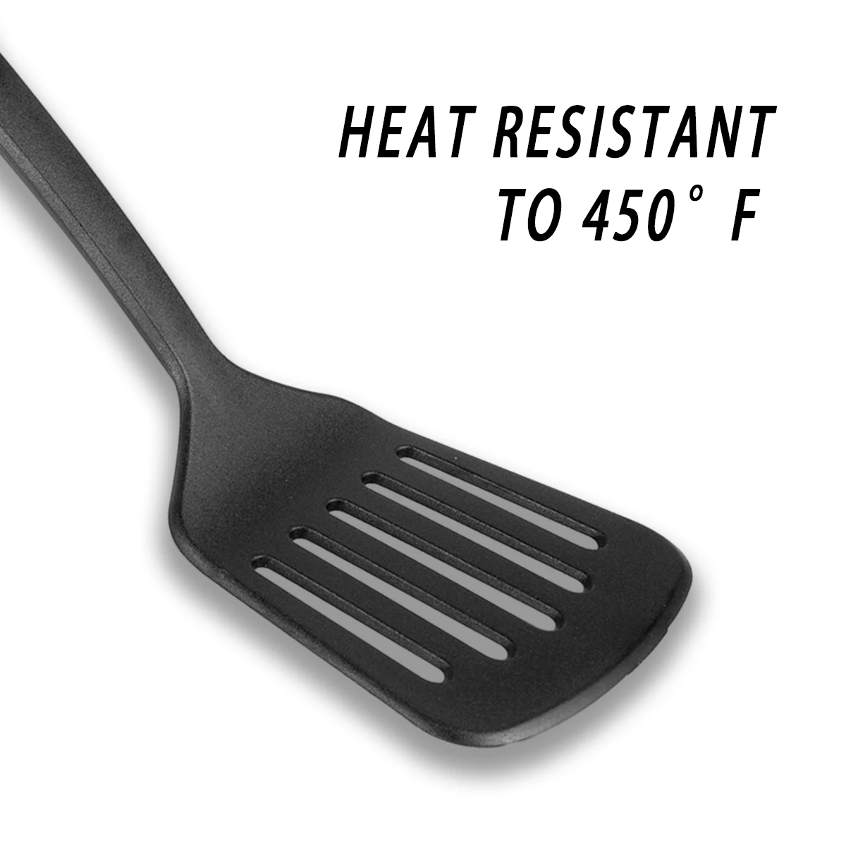 Slotted Frying Pan Turner Meat Turner Kitchen Utensil Non-stick Nylon Kitchen Tool Suitable for Cookware BPA-Free